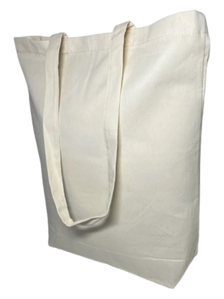 Qualited TB Stoffbeutel 220 g Natur – stabile Tasche mit Boden und langen Henkeln