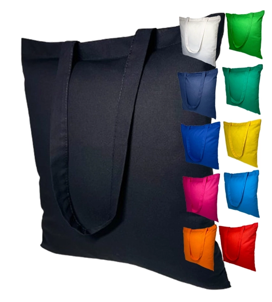 Baumwolltaschen Standard TF in vielen Farben – große schwarze Tasche mit farbigen Varianten