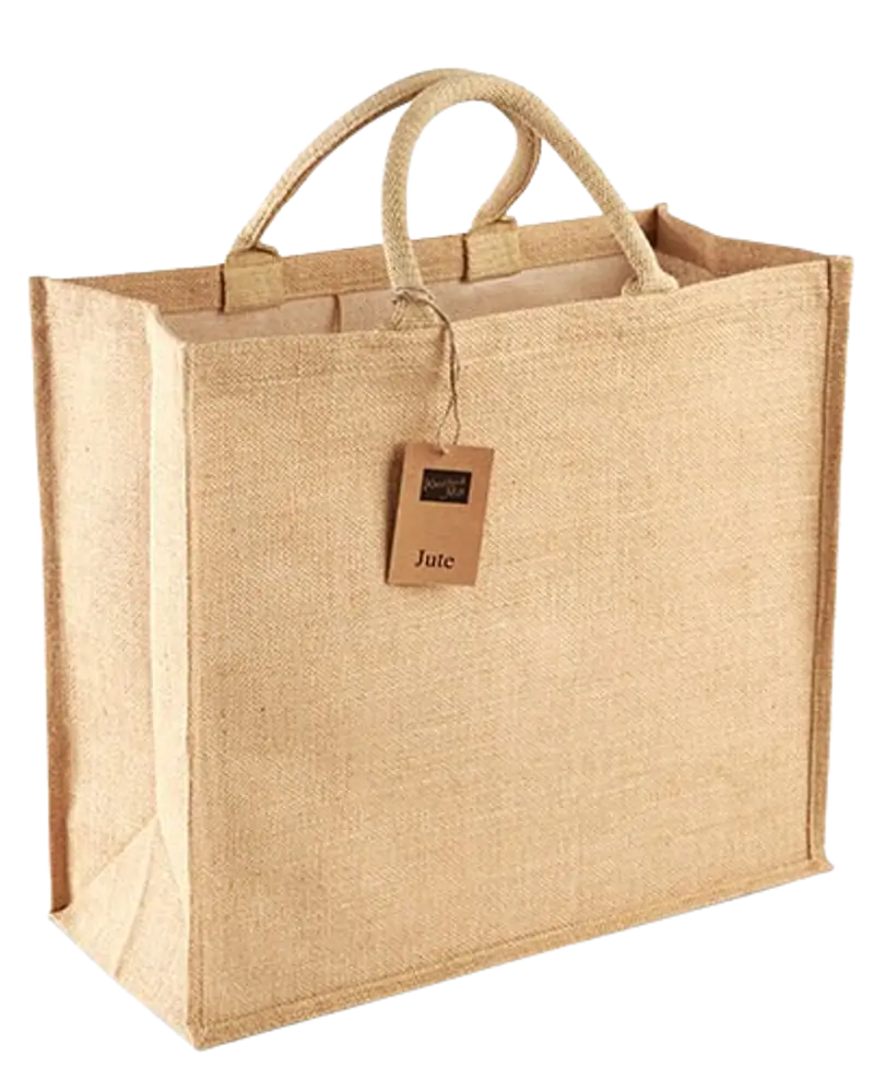 XXL Jutetasche WM408 Westford Mill 45x39x21cm laminierte Jute